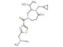 4-(cyclopropylmethyl)-1-({2-[(dimethylamino)methyl]-1,3-thiazol-4-yl}carbonyl)-3-isopropyl-1,4-diazepan-5-one