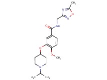 3-[(1-isopropylpiperidin-4-yl)oxy]-4-methoxy-N-[(5-methyl-1,2,4-oxadiazol-3-yl)methyl]benzamide