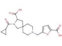 8-[(5-carboxy-2-furyl)methyl]-2-(cyclopropylcarbonyl)-2,8-diazaspiro[4.5]decane-3-carboxylic acid