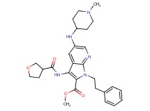 methyl 5-[(1-methyl-4-piperidinyl)amino]-1-(2-phenylethyl)-3-[(tetrahydro-3-furanylcarbonyl)amino]-1H-pyrrolo[2,3-b]pyridine-2-carboxylate