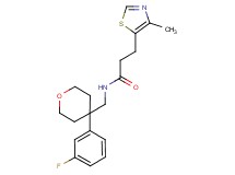 N-{[4-(3-fluorophenyl)tetrahydro-2H-pyran-4-yl]methyl}-3-(4-methyl-1,3-thiazol-5-yl)propanamide