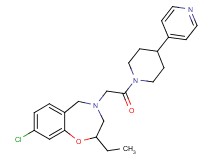 8-chloro-2-ethyl-4-{2-oxo-2-[4-(4-pyridinyl)-1-piperidinyl]ethyl}-2,3,4,5-tetrahydro-1,4-benzoxazepine