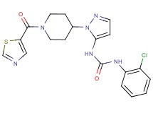 N-(2-chlorophenyl)-N'-{1-[1-(1,3-thiazol-5-ylcarbonyl)-4-piperidinyl]-1H-pyrazol-5-yl}urea