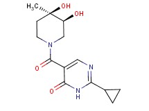2-cyclopropyl-5-{[(3S*,4R*)-3,4-dihydroxy-4-methylpiperidin-1-yl]carbonyl}pyrimidin-4(3H)-one