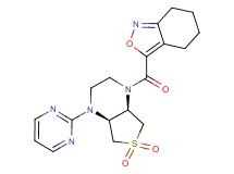 cis-1-pyrimidin-2-yl-4-(4,5,6,7-tetrahydro-2,1-benzisoxazol-3-ylcarbonyl)octahydrothieno[3,4-b]pyrazine 6,6-dioxide
