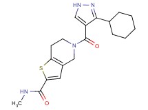 5-[(3-cyclohexyl-1H-pyrazol-4-yl)carbonyl]-N-methyl-4,5,6,7-tetrahydrothieno[3,2-c]pyridine-2-carboxamide
