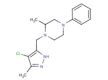1-[(4-chloro-3-methyl-1H-pyrazol-5-yl)methyl]-2-methyl-4-phenylpiperazine