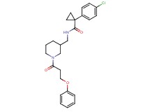 1-(4-chlorophenyl)-N-{[1-(3-phenoxypropanoyl)-3-piperidinyl]methyl}cyclopropanecarboxamide
