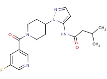 N-(1-{1-[(5-fluoropyridin-3-yl)carbonyl]piperidin-4-yl}-1H-pyrazol-5-yl)-3-methylbutanamide