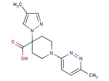 4-(4-methyl-1H-pyrazol-1-yl)-1-(6-methylpyridazin-3-yl)piperidine-4-carboxylic acid