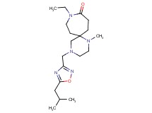 9-ethyl-4-[(5-isobutyl-1,2,4-oxadiazol-3-yl)methyl]-1-methyl-1,4,9-triazaspiro[5.6]dodecan-10-one