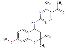 1-{2-[(7-methoxy-2,2-dimethyl-3,4-dihydro-2H-chromen-4-yl)amino]-4-methylpyrimidin-5-yl}ethanone