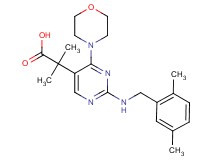 2-{2-[(2,5-dimethylbenzyl)amino]-4-morpholin-4-ylpyrimidin-5-yl}-2-methylpropanoic acid