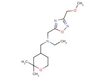 N-[(2,2-dimethyltetrahydro-2H-pyran-4-yl)methyl]-N-{[3-(methoxymethyl)-1,2,4-oxadiazol-5-yl]methyl}ethanamine