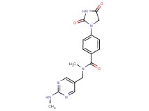 4-(2,4-dioxo-1-imidazolidinyl)-N-methyl-N-{[2-(methylamino)-5-pyrimidinyl]methyl}benzamide