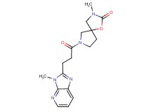 3-methyl-7-[3-(3-methyl-3H-imidazo[4,5-b]pyridin-2-yl)propanoyl]-1-oxa-3,7-diazaspiro[4.4]nonan-2-one