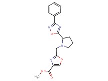 methyl 2-{[2-(3-phenyl-1,2,4-oxadiazol-5-yl)-1-pyrrolidinyl]methyl}-1,3-oxazole-4-carboxylate