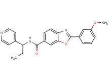 2-(3-methoxyphenyl)-N-[1-(4-pyridinyl)propyl]-1,3-benzoxazole-6-carboxamide