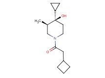 (3R*,4R*)-1-(cyclobutylacetyl)-4-cyclopropyl-3-methyl-4-piperidinol