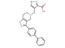 4-[(3-biphenyl-4-yl-6,7-dihydroisoxazolo[4,5-c]pyridin-5(4H)-yl)methyl]-1H-pyrazole-3-carboxylic acid