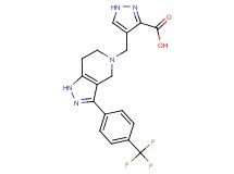 4-({3-[4-(trifluoromethyl)phenyl]-1,4,6,7-tetrahydro-5H-pyrazolo[4,3-c]pyridin-5-yl}methyl)-1H-pyrazole-3-carboxylic acid