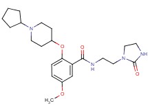 2-[(1-cyclopentyl-4-piperidinyl)oxy]-5-methoxy-N-[2-(2-oxo-1-imidazolidinyl)ethyl]benzamide