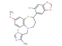 2-(6-chloro-1,3-benzodioxol-5-yl)-8-methoxy-5-[(4-methyl-1H-imidazol-5-yl)methyl]-2,3,4,5-tetrahydro-1,5-benzothiazepine