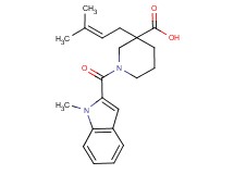 3-(3-methylbut-2-en-1-yl)-1-[(1-methyl-1H-indol-2-yl)carbonyl]piperidine-3-carboxylic acid