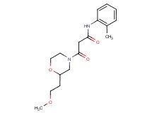3-[2-(2-methoxyethyl)morpholin-4-yl]-N-(2-methylphenyl)-3-oxopropanamide