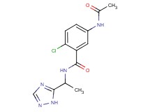 5-(acetylamino)-2-chloro-N-[1-(1H-1,2,4-triazol-5-yl)ethyl]benzamide