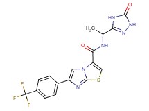 N-[1-(5-oxo-4,5-dihydro-1H-1,2,4-triazol-3-yl)ethyl]-6-[4-(trifluoromethyl)phenyl]imidazo[2,1-b][1,3]thiazole-3-carboxamide