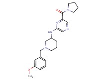 N-[1-(3-methoxybenzyl)-3-piperidinyl]-6-(1-pyrrolidinylcarbonyl)-2-pyrazinamine