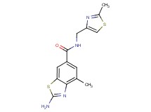 2-amino-4-methyl-N-[(2-methyl-1,3-thiazol-4-yl)methyl]-1,3-benzothiazole-6-carboxamide