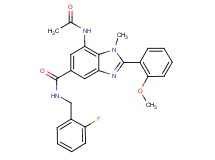 7-(acetylamino)-N-(2-fluorobenzyl)-2-(2-methoxyphenyl)-1-methyl-1H-benzimidazole-5-carboxamide