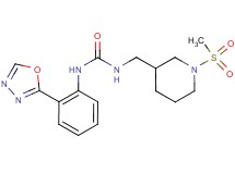 N-{[1-(methylsulfonyl)piperidin-3-yl]methyl}-N'-[2-(1,3,4-oxadiazol-2-yl)phenyl]urea