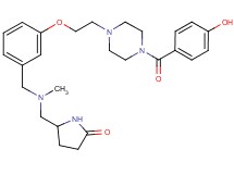 5-{[(3-{2-[4-(4-hydroxybenzoyl)-1-piperazinyl]ethoxy}benzyl)(methyl)amino]methyl}-2-pyrrolidinone
