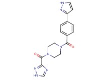 1-[4-(1H-pyrazol-3-yl)benzoyl]-4-(1H-1,2,4-triazol-3-ylcarbonyl)piperazine