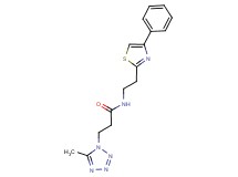 3-(5-methyl-1H-tetrazol-1-yl)-N-[2-(4-phenyl-1,3-thiazol-2-yl)ethyl]propanamide