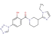 2-{[3-(1-ethyl-1H-imidazol-2-yl)-1-piperidinyl]carbonyl}-5-(1H-tetrazol-1-yl)phenol