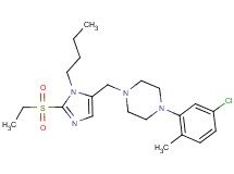 1-{[1-butyl-2-(ethylsulfonyl)-1H-imidazol-5-yl]methyl}-4-(5-chloro-2-methylphenyl)piperazine