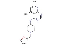 5,7-dimethyl-N-[1-(tetrahydrofuran-2-ylmethyl)piperidin-4-yl]pyrido[2,3-d]pyrimidin-4-amine