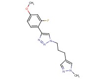 4-(2-fluoro-4-methoxyphenyl)-1-[3-(1-methyl-1H-pyrazol-4-yl)propyl]-1H-1,2,3-triazole