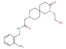 2-[2-(2-hydroxyethyl)-3-oxo-2,9-diazaspiro[5.5]undec-9-yl]-N-(2-methylbenzyl)acetamide