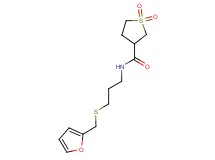 N-{3-[(2-furylmethyl)thio]propyl}tetrahydrothiophene-3-carboxamide 1,1-dioxide