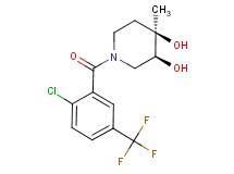 (3S*,4R*)-1-[2-chloro-5-(trifluoromethyl)benzoyl]-4-methylpiperidine-3,4-diol