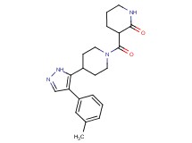 3-({4-[4-(3-methylphenyl)-1H-pyrazol-5-yl]piperidin-1-yl}carbonyl)piperidin-2-one