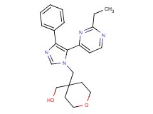 (4-{[5-(2-ethylpyrimidin-4-yl)-4-phenyl-1H-imidazol-1-yl]methyl}tetrahydro-2H-pyran-4-yl)methanol