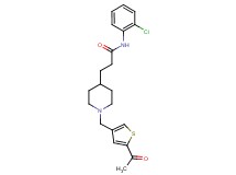 3-{1-[(5-acetyl-3-thienyl)methyl]-4-piperidinyl}-N-(2-chlorophenyl)propanamide