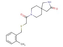 8-{[(2-methylbenzyl)thio]acetyl}-2,8-diazaspiro[4.5]decan-3-one