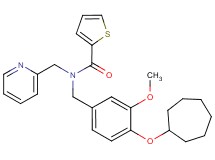 N-[4-(cycloheptyloxy)-3-methoxybenzyl]-N-(2-pyridinylmethyl)-2-thiophenecarboxamide